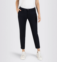 Load image into Gallery viewer, MAC JEANS<BR>
Chino Turn Up Women's Pants<BR>
Ivory, Navy<BR>
