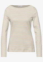 Load image into Gallery viewer, STREET ONE<BR>
Stripe Top<BR>
Beige<BR>