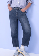 Load image into Gallery viewer, STREET ONE<BR>
Karlie Barrel Leg Jeans<BR>
Blue<BR>