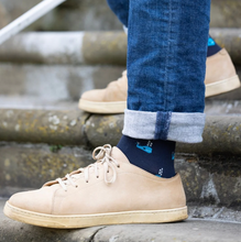 Load image into Gallery viewer, SWOLE PANDA<BR>
Whale Bamboo Socks<BR>
Navy<BR>