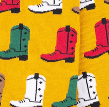 Load image into Gallery viewer, SWOLE PANDA<BR>
Cowboy Boot Bamboo Socks<BR>
Tan<BR>