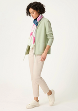 Load image into Gallery viewer, OLSEN<BR>
Zip Front Mock Cardigan<BR>
Mint<BR>