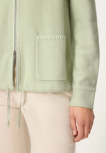 Load image into Gallery viewer, OLSEN<BR>
Zip Front Mock Cardigan<BR>
Mint<BR>