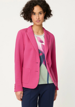 Load image into Gallery viewer, OLSEN<BR>
Pique Jersey Blazer<BR>
Blue, Fuchsia<BR>