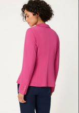 Load image into Gallery viewer, OLSEN<BR>
Pique Jersey Blazer<BR>
Blue, Fuchsia<BR>