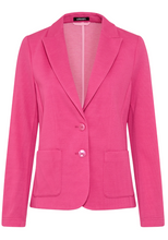 Load image into Gallery viewer, OLSEN<BR>
Pique Jersey Blazer<BR>
Blue, Fuchsia<BR>
