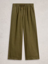 Load image into Gallery viewer, WHITE STUFF<BR>
Ally Linen Trousers<BR>
Khaki<BR>