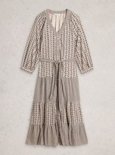 Load image into Gallery viewer, WHITE STUFF<BR>
Clementine Dress<BR>
Black and Cream<BR>