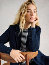 Load image into Gallery viewer, WHITE STUFF<BR>
Evelyn Jersey Blazer<BR>
Blue<BR>