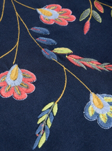 Load image into Gallery viewer, WHITE STUFF<BR>
Floral Embroider Sweatshirt<BR>
Navy<BR>