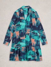 Load image into Gallery viewer, WHITE STUFF<BR>
Frankie Dress<BR>
Navy/Print<BR>