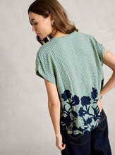 Load image into Gallery viewer, WHITE STUFF<BR>
Kate Top<BR>
Green Print<BR>