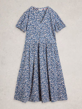 Load image into Gallery viewer, WHITE STUFF<BR>
Leah Jersey Dress<BR>
Blue<BR>