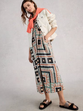 Load image into Gallery viewer, WHITE STUFF<BR>
Lorna Linenblend Dress<BR>
Ivory Multi<BR>