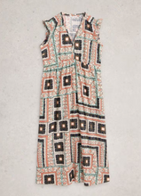 Load image into Gallery viewer, WHITE STUFF<BR>
Lorna Linenblend Dress<BR>
Ivory Multi<BR>