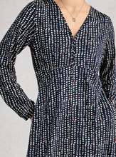 Load image into Gallery viewer, WHITE STUFF<BR>
Megan Jersey Dress<BR>
Navy Print<BR>