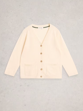 Load image into Gallery viewer, WHITE STUFF<BR>Nova Linen blend Cardigan<BR>Natural<BR>