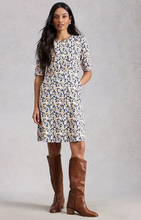 Load image into Gallery viewer, WHITE STUFF<BR>
Olivia Jersey Dress<BR>
Blue Print<BR>