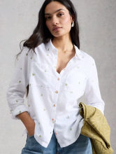Load image into Gallery viewer, WHITE STUFF<BR>
Sophie Cotton Shirt<BR>
Ivory Multi<BR>