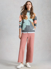 Load image into Gallery viewer, WHITE STUFF<BR>
Tia Wide Leg Crop Jeans<BR>
Blue, DustPink<BR>