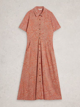 Load image into Gallery viewer, WHITE STUFF<BR>
Rua Shirt Dress<BR>
Terracotta<BR>