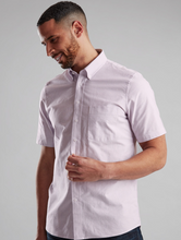 Load image into Gallery viewer, VEDONEIRE<BR>
Short Sleeve Oxford Shirt<BR>
Blue, Purple<BR>