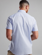 Load image into Gallery viewer, VEDONEIRE<BR>
Short Sleeve Linen Shirt<BR>
Olive, Sky<BR>