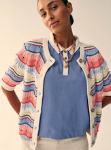 Load image into Gallery viewer, WHITE STUFF<BR>
Isabela Wavy Cardigan<BR>
Ivory Multi<BR>