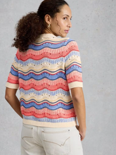 Load image into Gallery viewer, WHITE STUFF<BR>
Isabela Wavy Cardigan<BR>
Ivory Multi<BR>