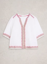 Load image into Gallery viewer, WHITE STUFF<BR>
Lizzie Embroidered Top<BR>
Multi Ivory<BR>