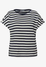 Load image into Gallery viewer, STREET ONE<BR>
Dropped Shoulder Knit Top<BR>
Brown, Navy, White<BR>
