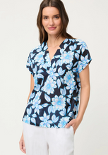 Load image into Gallery viewer, OLSEN<BR>
Floral Blouse<BR>
Blue<BR>