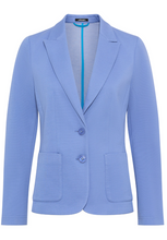 Load image into Gallery viewer, OLSEN<BR>
Pique Jersey Blazer<BR>
Blue, Fuchsia<BR>