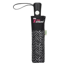 Load image into Gallery viewer, TOTES<BR>SuperMini Folding Umbrella<BR> Black and White Drops <BR>