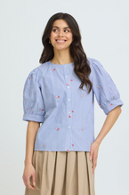 Load image into Gallery viewer, FRANSA<BR>
Bernie Top<BR>
Blue/White<BR>