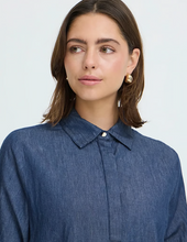Load image into Gallery viewer, FRANSA<BR>
Larissa Dress<BR>
Blue<BR>