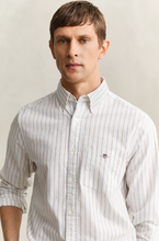 Load image into Gallery viewer, GANT<BR>
Classic Oxford Stripe Shirt<BR>
Sky, White<BR>