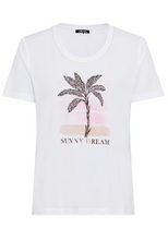 Load image into Gallery viewer, OLSEN<BR>
Embroidered Placement T-Shirt<BR>
White<BR>