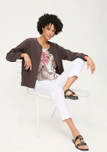 Load image into Gallery viewer, OLSEN<BR>
Savanna Print T Shirt<BR>
Brown/White<BR>
