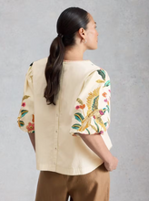 Load image into Gallery viewer, WHITE STUFF<BR>
Maevw Embroider Top<BR>
Ivory<BR>