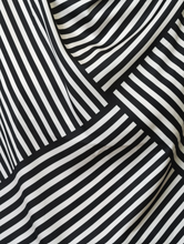 Load image into Gallery viewer, FRENCH CONNECTION<BR>
Monochrome Striped Damasco Cowl Neck Tank Top<BR>
Black/White<BR>