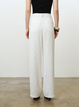 Load image into Gallery viewer, FRENCH CONNECTION<BR>
Vinnie Pipstripe Trousers<BR>
Cream/Black<BR>