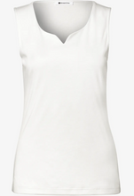 Load image into Gallery viewer, STREET ONE<BR>
Basic Top with Heart Neckline<BR>
White, Black<BR>