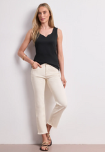 Load image into Gallery viewer, STREET ONE<BR>
Basic Top with Heart Neckline<BR>
White, Black<BR>