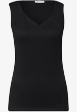 Load image into Gallery viewer, STREET ONE<BR>
Basic Top with Heart Neckline<BR>
White, Black<BR>