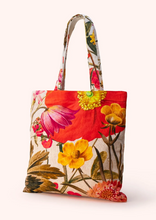 Load image into Gallery viewer, POWDER<BR>
Velvet Tote Bag<BR>
Flowers Cream<BR>