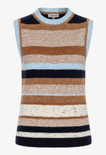 Load image into Gallery viewer, MORE AND MORE<BR>
Striped Sweater Vest<BR>
Multi<BR>