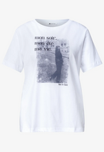 Load image into Gallery viewer, STREET ONE<BR>
T Shirt with Print<BR>
White<BR>