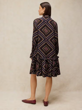Load image into Gallery viewer, WHITE STUFF<BR>
Kalia Short Dress<BR>
Brown Navy Multi<BR>
