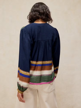 Load image into Gallery viewer, WHITE STUFF<BR>
Lana Print Blouse<BR>
Navy Print<BR>